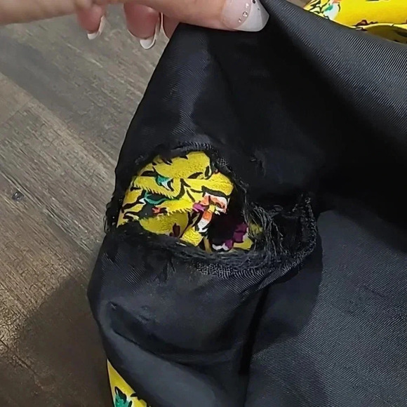 Zara Draped Floral Print Jeweled Mini Skirt - Picture 9 of 17